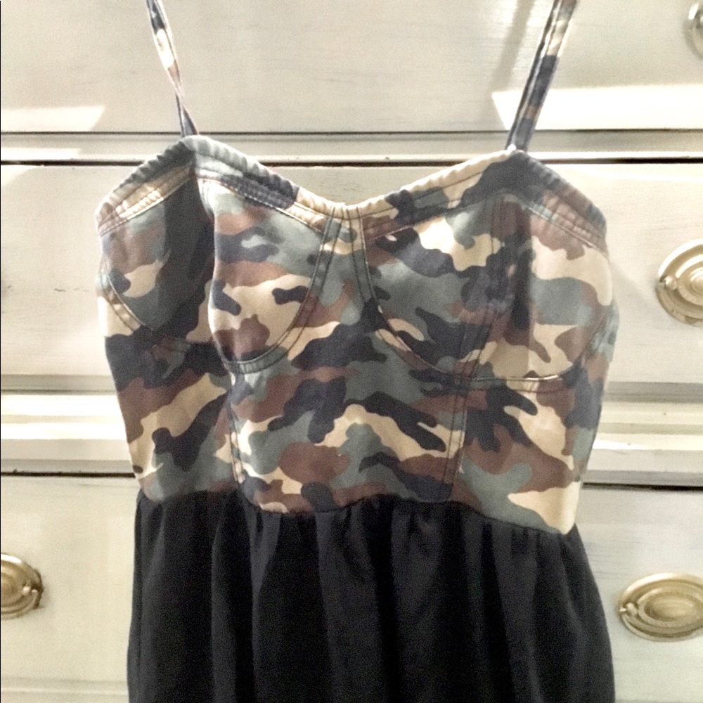 LAST CHANCE Camo halter top high low dress